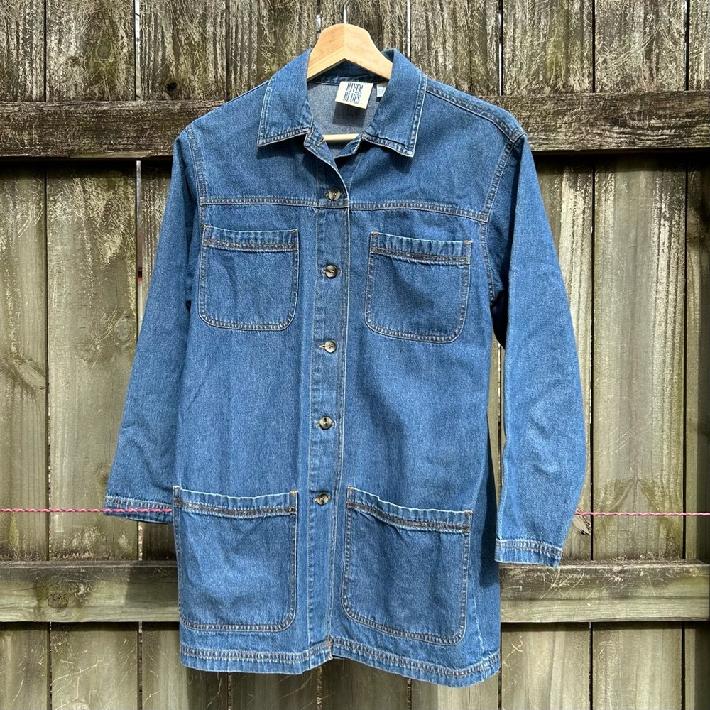 Vintage denim chore coat, size small
